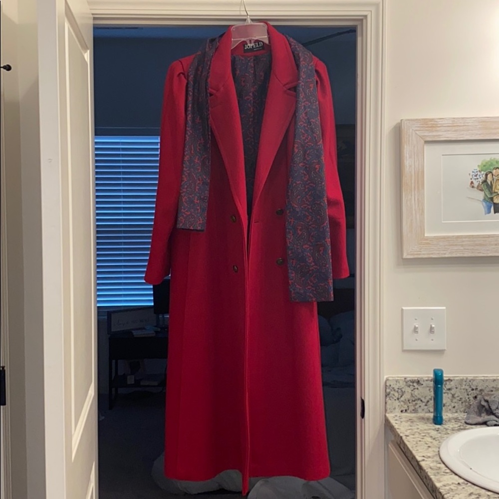 JOFELD RED TRENCH COAT